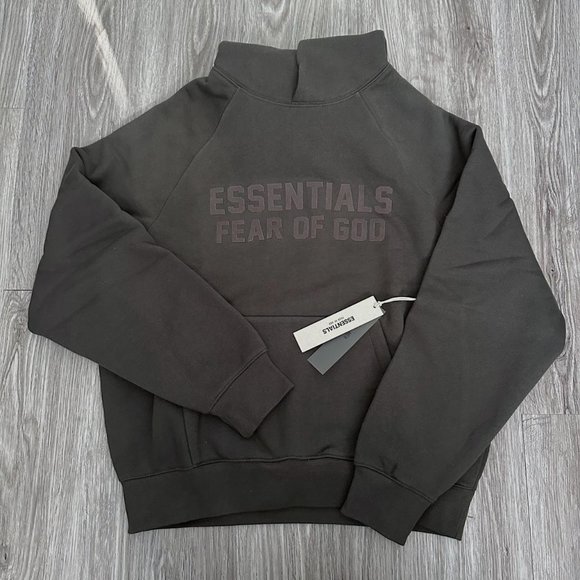 FEAR OF GOD (ESSENTIALS) - Hoodie (Off-Black) - Picture 1 of 2